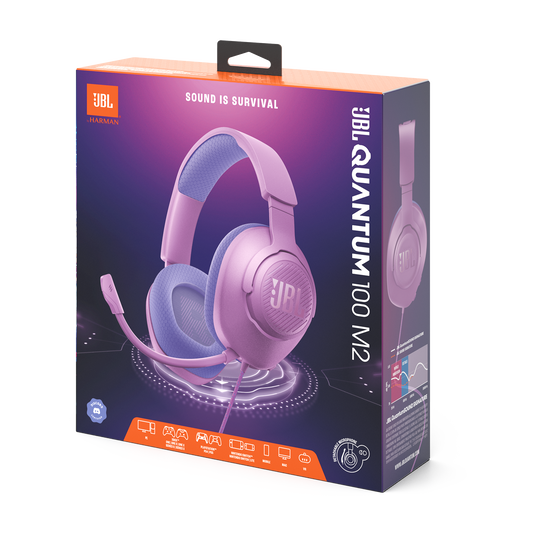 JBL Quantum 100M2 - Purple - Wired over-ear gaming headset with detachable mic and mute option - Detailshot 15